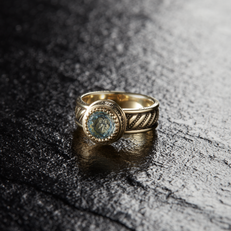 Ring mit Edelstein »Perlen Gottes