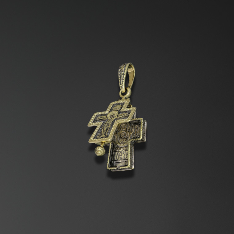 Our Lady of the Sign reliquary cross