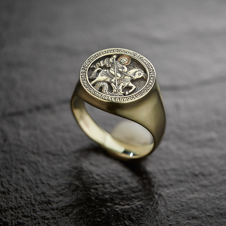 Protective signet ring of the Miracle of Saint George and the Dragon