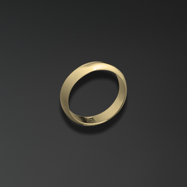 Wedding ring engraved with an image of Our Lady of Kazan