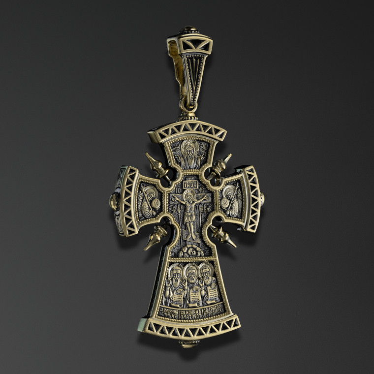 Псковский крест «Три святителя»